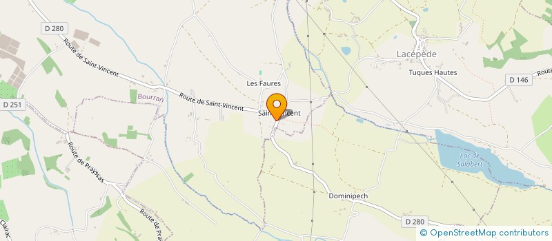 localisation de l'entreprise SCI SAINT VINCENT  BOURRAN