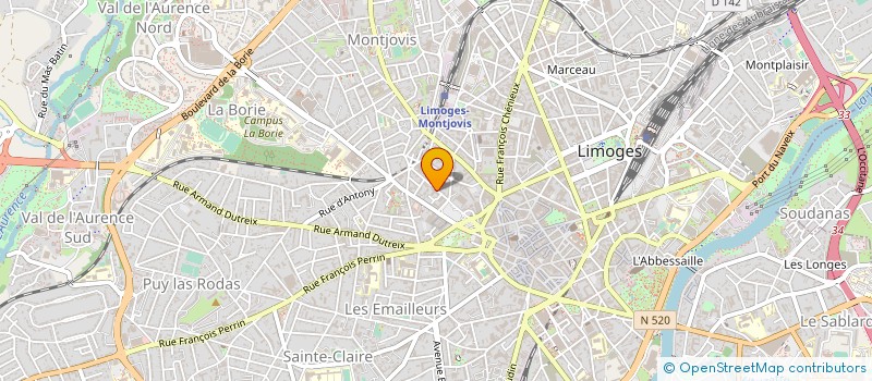 localisation de l'entreprise SCI SAINT-YVES à LIMOGES