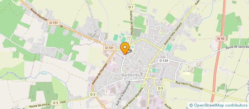 localisation de l'entreprise SCI SAINT YVOINE  BARBEZIEUX-SAINT-HILAIRE