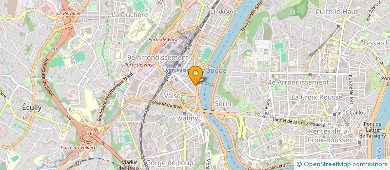 localisation de l'entreprise SCI SAINTCYRDOUZE  LYON