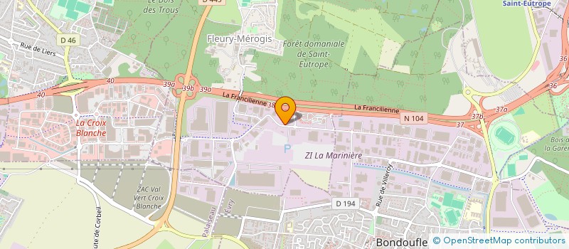 localisation de l'entreprise SCI SAINTE-BAUME à FLEURY-MEROGIS