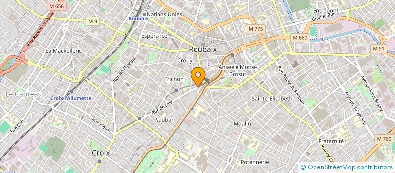 localisation de l'entreprise SCI SAINTE ELISABETH  ROUBAIX