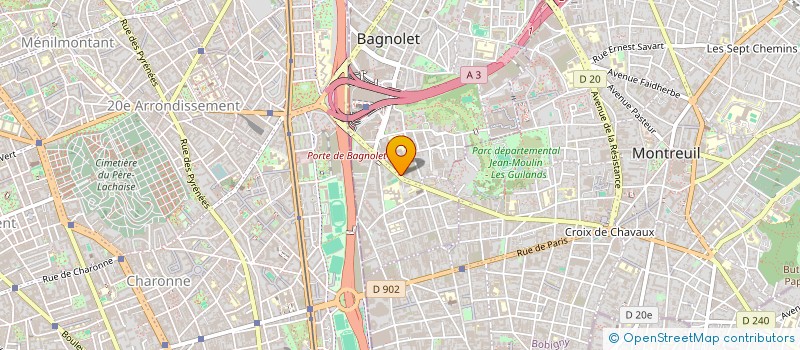 localisation de l'entreprise SCI SAINTE GEMME à BAGNOLET