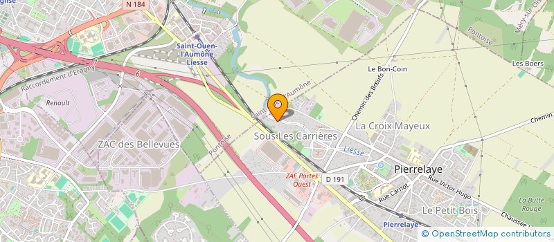 localisation de l'entreprise SCI SAINTE GENEVIEVE  PIERRELAYE