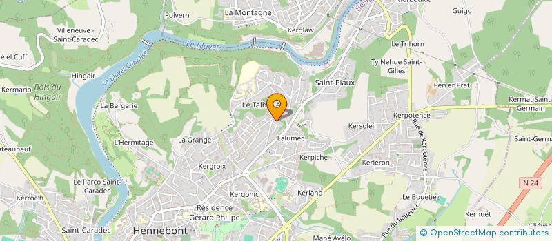 localisation de l'entreprise SCI SAINTE MARIE  HENNEBONT