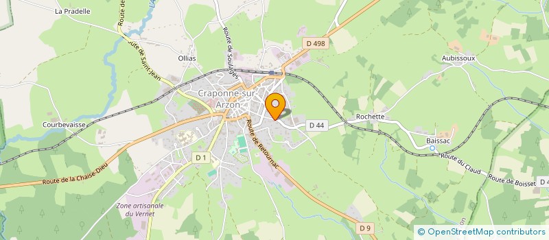 localisation de l'entreprise SCI SAINTE REINE DE CRAPONNE  CRAPONNE-SUR-ARZON