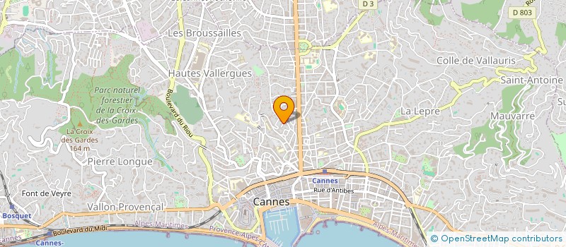 localisation de l'entreprise SCI SAINTE ROSE à CANNES