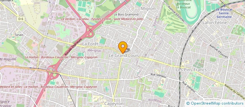 localisation de l'entreprise SCI SAJ INVEST  EYSINES