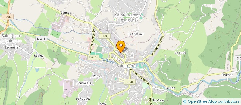 localisation de l'entreprise SCI SAJE  SAINT-CERE