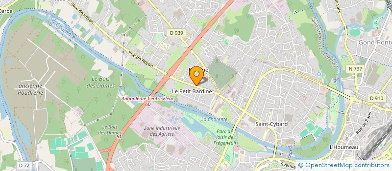 localisation de l'entreprise SCI SAJE à SAINT-YRIEIX-SUR-CHARENTE