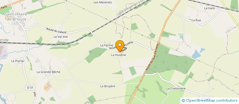 localisation de l'entreprise SCI SAJE à SAINT-HILAIRE-DE-BRIOUZE