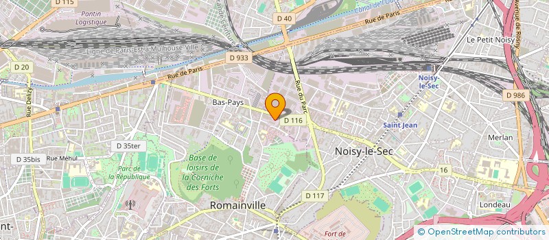 localisation de l'entreprise SCI SAJENA  ROMAINVILLE