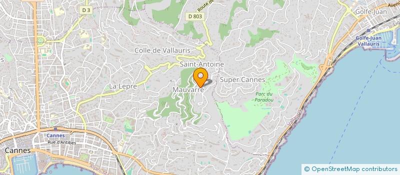localisation de l'entreprise SCI SAKS à CANNES