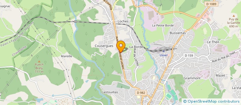 localisation de l'entreprise SCI SALAGNAC à USSEL