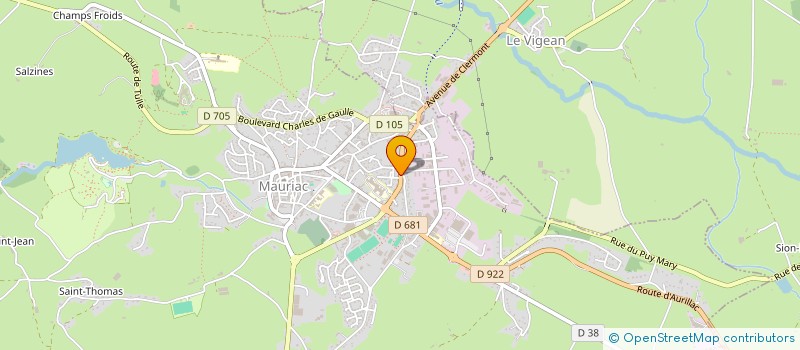 localisation de l'entreprise SCI SALLANTIN à MAURIAC