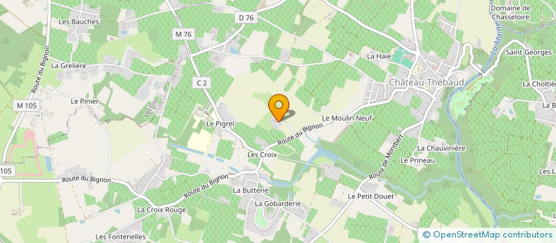 localisation de l'entreprise SCI SALOME DU CHENE  CHATEAU-THEBAUD