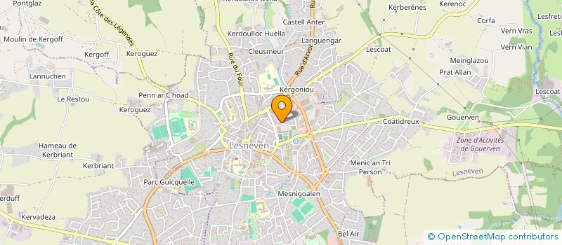 localisation de l'entreprise SCI SALOU  LESNEVEN