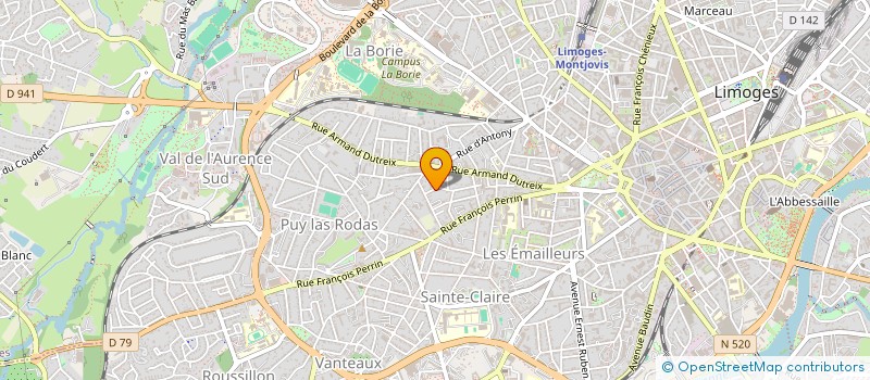 localisation de l'entreprise SCI SALVIAT à LIMOGES