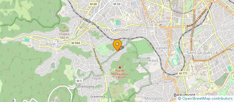 localisation de l'entreprise SCI SALZE MOURAILLE  CHAMALIERES