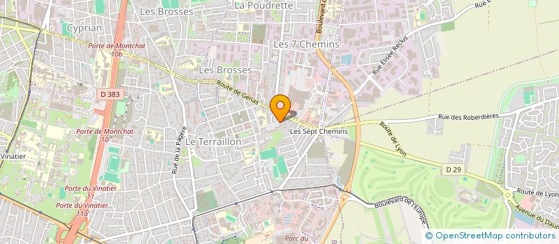 localisation de l'entreprise SCI SAM  CHASSIEU