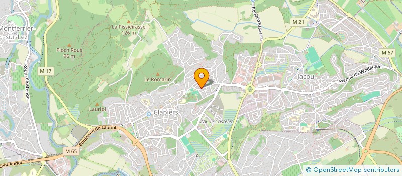 localisation de l'entreprise SCI SAM  CLAPIERS