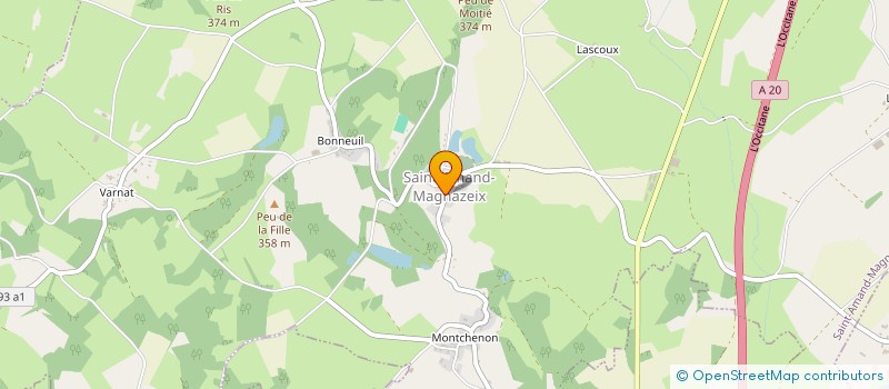 localisation de l'entreprise SCI SAM à SAINT-AMAND-MAGNAZEIX