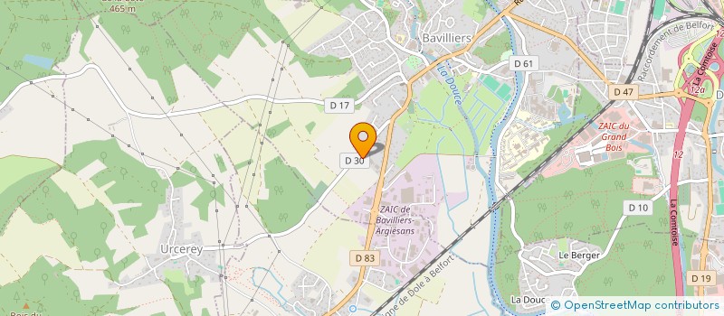 localisation de l'entreprise SCI SAMA  BAVILLIERS