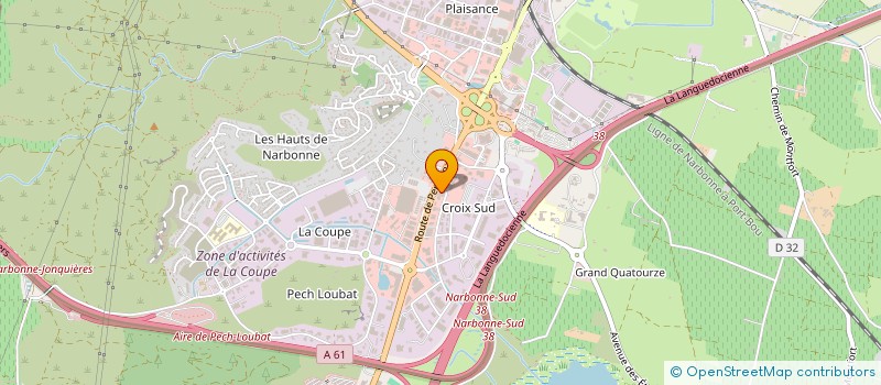 localisation de l'entreprise SCI SAMAB à NARBONNE