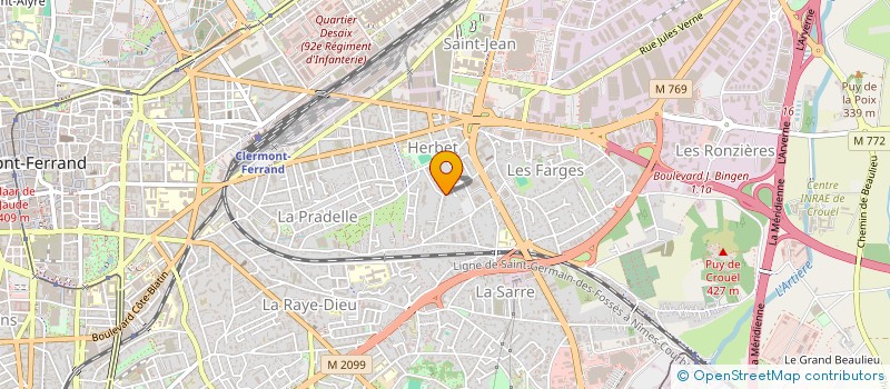 localisation de l'entreprise SCI SAMASTO  CLERMONT-FERRAND