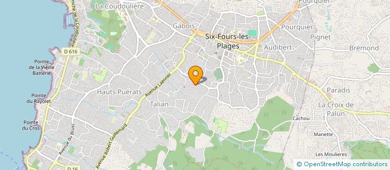 localisation de l'entreprise SCI SAMBAVA à SIX-FOURS-LES-PLAGES