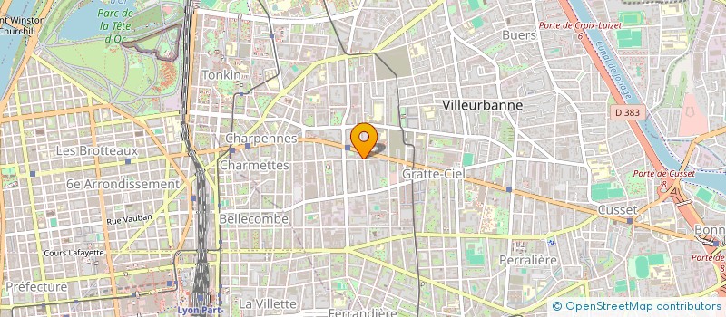 localisation de l'entreprise SCI SAMEA  VILLEURBANNE