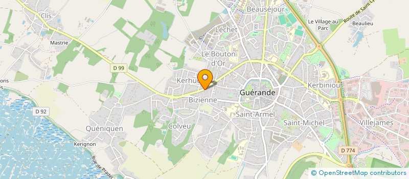 localisation de l'entreprise SCI SAMHOE  GUERANDE