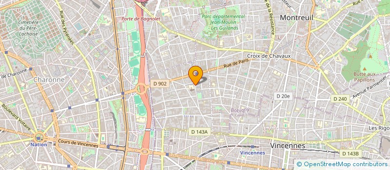 localisation de l'entreprise SCI SAMIANTI à MONTREUIL
