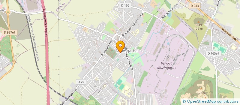 localisation de l'entreprise SCI SAMPRAS  MAZINGARBE