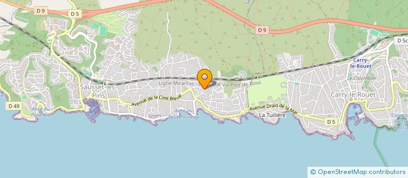 localisation de l'entreprise SCI SAMSARA  SAUSSET-LES-PINS