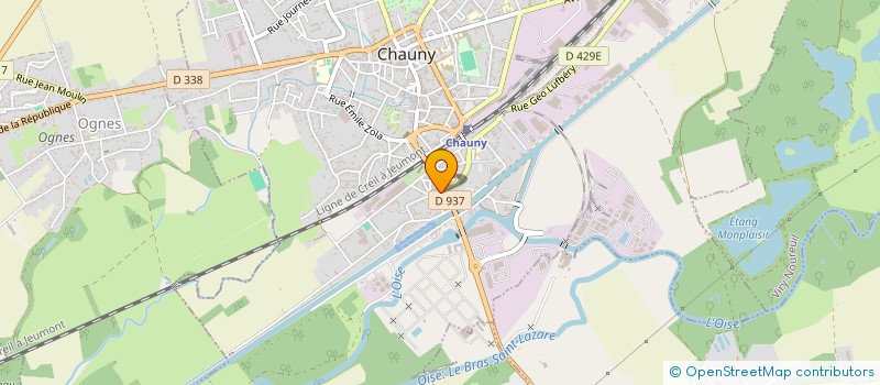 localisation de l'entreprise SCI SAMUEL à CHAUNY