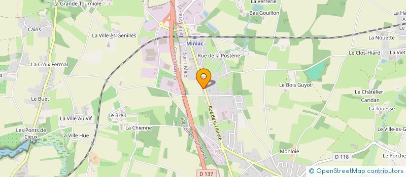 localisation de l'entreprise SCI SAMY  MINIAC-MORVAN