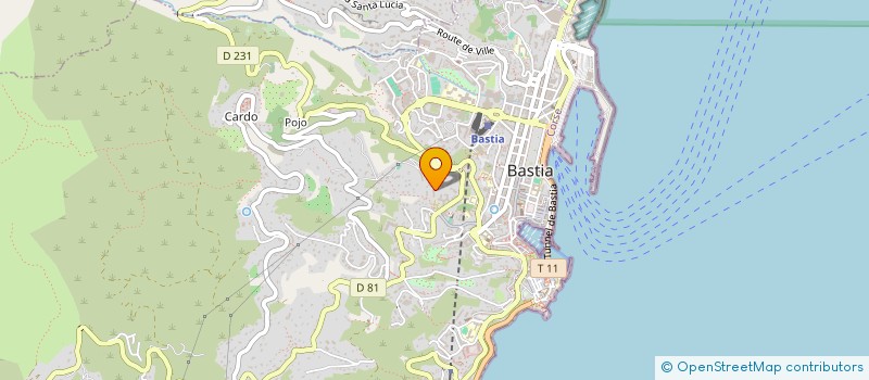 localisation de l'entreprise SCI SAN GHJUVA à BASTIA