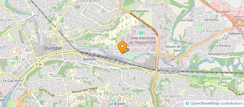 localisation de l'entreprise SCI SAN SEBASTIEN à QUIMPER