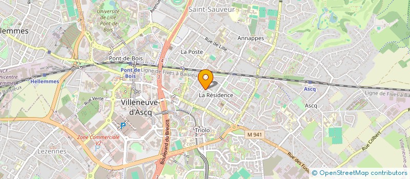 localisation de l'entreprise SCI SANAA à VILLENEUVE-D'ASCQ