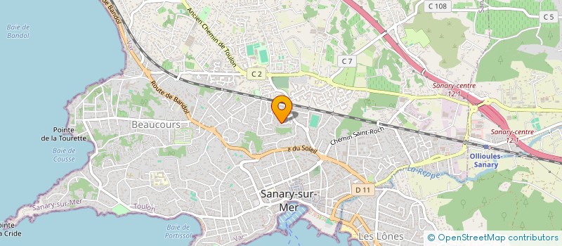 localisation de l'entreprise SCI SANARY à SANARY-SUR-MER