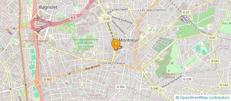 localisation de l'entreprise SCI SANCO à MONTREUIL