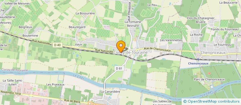 localisation de l'entreprise SCI SANDD à LA CROIX-EN-TOURAINE