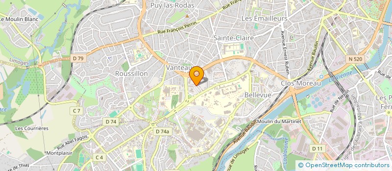 localisation de l'entreprise SCI SANDORAL à LIMOGES