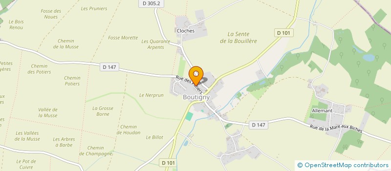 localisation de l'entreprise SCI SANDRO INVEST à BOUTIGNY-PROUAIS