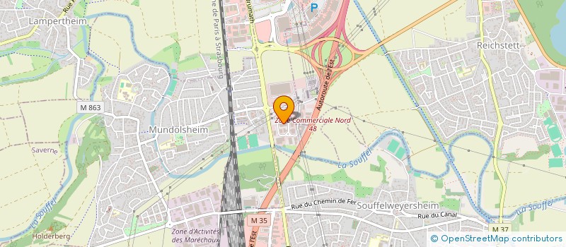 localisation de l'entreprise SCI SANDSTEIN  MUNDOLSHEIM