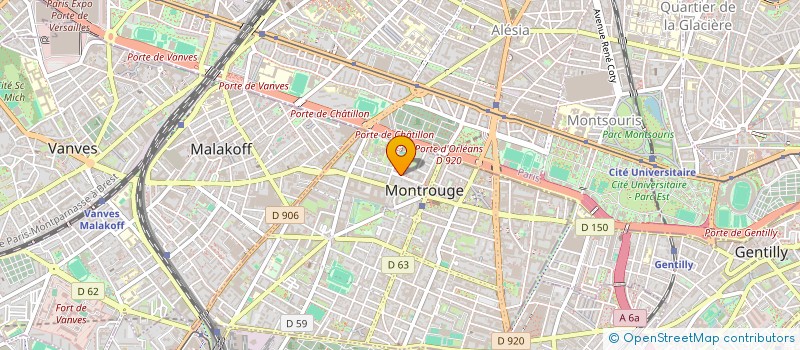 localisation de l'entreprise SCI SANDU  MONTROUGE