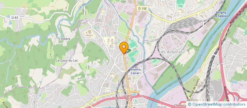 localisation de l'entreprise SCI SANDY  GIVORS