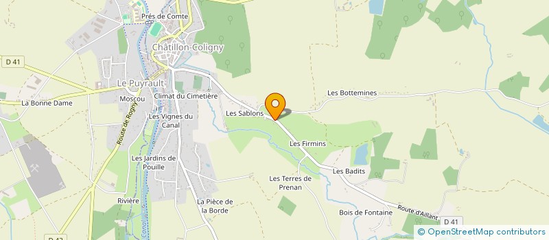 localisation de l'entreprise SCI SANEL à CHATILLON-COLIGNY