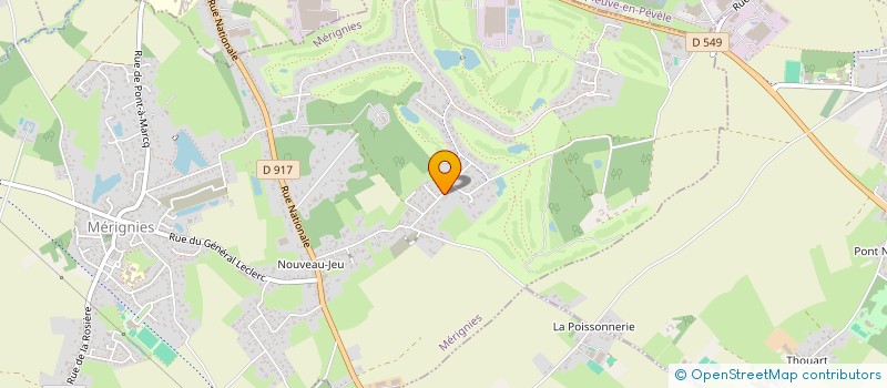 localisation de l'entreprise SCI SANFI à MERIGNIES